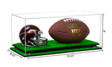 Full-Size Football And Mini Helmet Display Case - Clear (A103/B47)