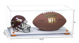 Full-Size Football And Mini Helmet Display Case - Clear (A103/B47)