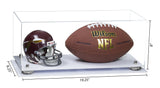 Full-Size Football And Mini Helmet Display Case - Clear (A103/B47)