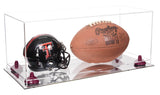 Full-Size Football And Mini Helmet Display Case - Clear (A103/B47)