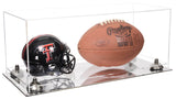Full-Size Football And Mini Helmet Display Case - Clear (A103/B47)