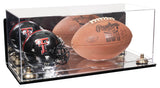 Full-Size Football and Mini Helmet (not Full Size) Display Cases - Mirror No Wall Mounts (A103/B47)