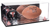 Full-Size Football and Mini Helmet (not Full Size) Display Cases - Mirror No Wall Mounts (A103/B47)