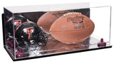 Full-Size Football and Mini Helmet (not Full Size) Display Cases - Mirror No Wall Mounts (A103/B47)