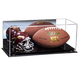 Full-Size Football and Mini Helmet (not Full Size) Display Cases - Mirror No Wall Mounts (A103/B47)