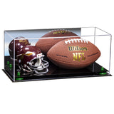 Full-Size Football and Mini Helmet (not Full Size) Display Cases - Mirror No Wall Mounts (A103/B47)