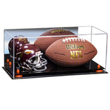 Full-Size Football and Mini Helmet (not Full Size) Display Cases - Mirror No Wall Mounts (A103/B47)