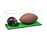 Full-Size Football And Mini Helmet Display Case - Clear (A103/B47)