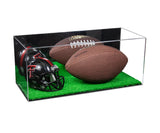 Full-Size Football and Mini Helmet (not Full Size) Display Cases - Mirror No Wall Mounts (A103/B47)