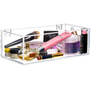 Clear Acrylic Wall-Mounted Organizer for Makeup, Beauty Supplies and Accessories
