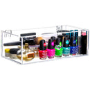 Clear Acrylic Wall-Mounted Drawer with Crystal-Cut Knob Front View