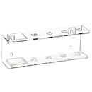 Acrylic toothbrush holder with floating shelf design