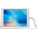 Acrylic wall mount charging station displaying a tablets