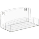 Clear acrylic beauty supply organizer with wall mount