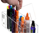 Clear acrylic office organizer with removable partitions and wall mounts