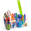 Clear acrylic office supply organizer with wall mounts
