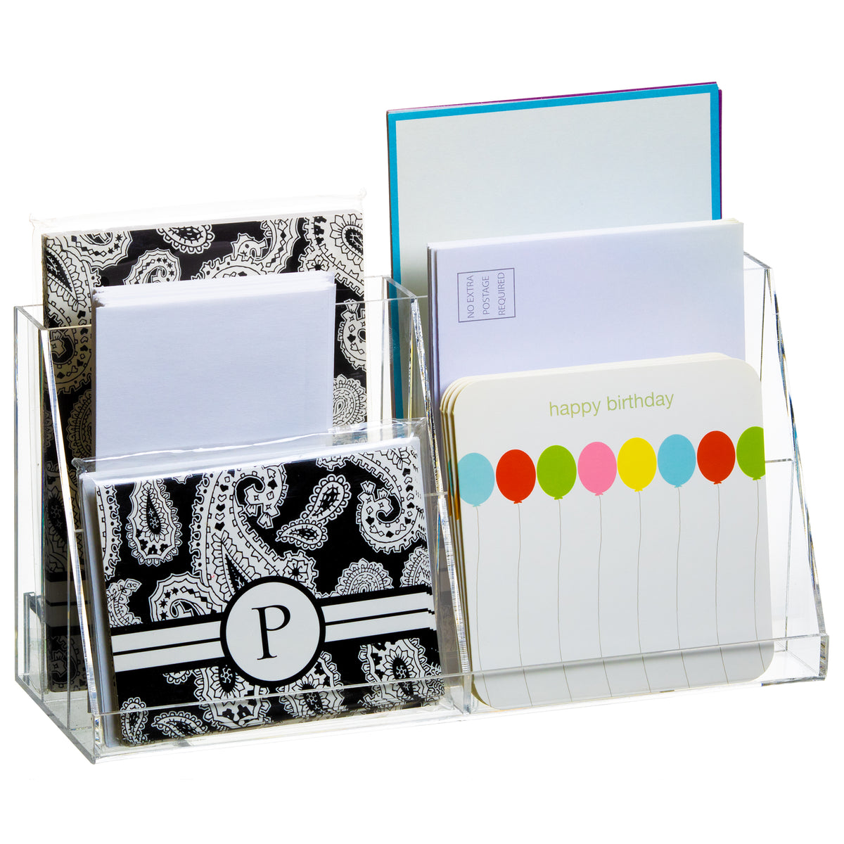 greeting card display case Acrylic Greeting Card Station with Wall Mounts