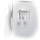 Acrylic greeting card holder with wall mounting brackets and six compartments