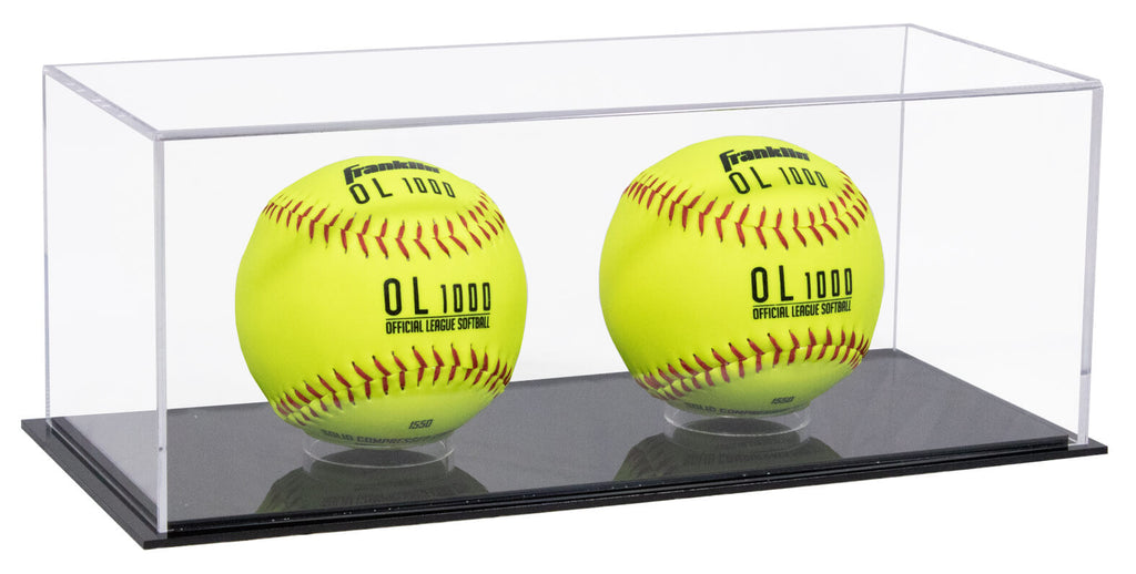 Softball Box Acrylic Softball Display Case - Better Display Cases (V63/A116)