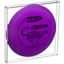 Clear acrylic disc golf display case with clear back and wall mounts