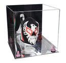 Versatile Display Case - Large Square Box with with Risers, Mirror Case and No Wall Mount - 15.5" x 15.5" x 15.5" (A118)