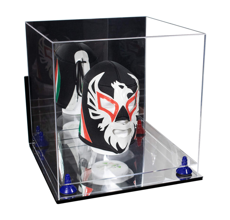 Versatile Display Case - Large Square Box with Risers, Mirror Case and Wall Mounts 15.5" x 15.5" x 15.5" (A118)
