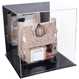 Versatile Display Case - Large Square Box with Mirror Case with Risers 15.5" x 15.5" x 15.5" (A118)