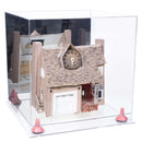 Versatile Display Case - Large Square Box with with Risers, Mirror Case and No Wall Mount - 15.5" x 15.5" x 15.5" (A118)