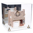 Versatile Display Case - Large Square Box with with Risers, Mirror Case and No Wall Mount - 15.5" x 15.5" x 15.5" (A118)