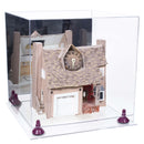 Versatile Display Case - Large Square Box with with Risers, Mirror Case and No Wall Mount - 15.5" x 15.5" x 15.5" (A118)