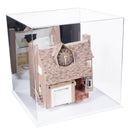 Versatile Display Case - Large Square Box with with Risers, Mirror Case and No Wall Mount - 15.5" x 15.5" x 15.5" (A118)