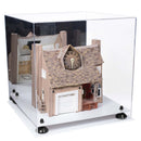 Versatile Display Case - Large Square Box with with Risers, Mirror Case and No Wall Mount - 15.5" x 15.5" x 15.5" (A118)