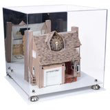Versatile Display Case - Large Square Box with Mirror Case with Risers 15.5" x 15.5" x 15.5" (A118)