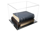 Large Clear Books Display Case with black base