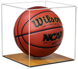 Acrylic Basketball Display Case with Wood Floor