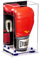 Full Size Boxing Glove Vertical Display Case with Mirror Back