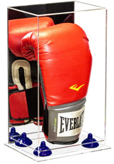 Full Size Boxing Glove Vertical Display Case with Mirror Back