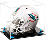 NFL Helmet Display Case Black-Base-Blue-Risers