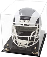Helmet Display Case -Black-Base-Gold-Risers