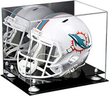 Black Base White Risers Football Helmet Display Case