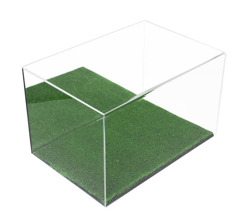 Full Size Football or Rugby Ball Display Case with Turf Base