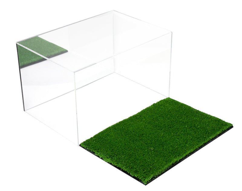 Full Size Football or Rugby Ball Display Case with Turf Base