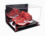 Acrylic Extra Large Shoe Display Case for Basketball Shoe, Hightop, Soccer & Football Cleats with Mirror -18 x 14 x 12 (A014/V60)