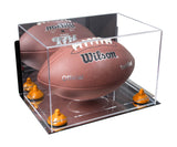 Full Size Football Display Case Horizontal - Mirror Wall Mounts (B41/A004)