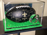 Full-Size Football Display Case Horizontal - Mirror No Wall Mount (B41/A004)