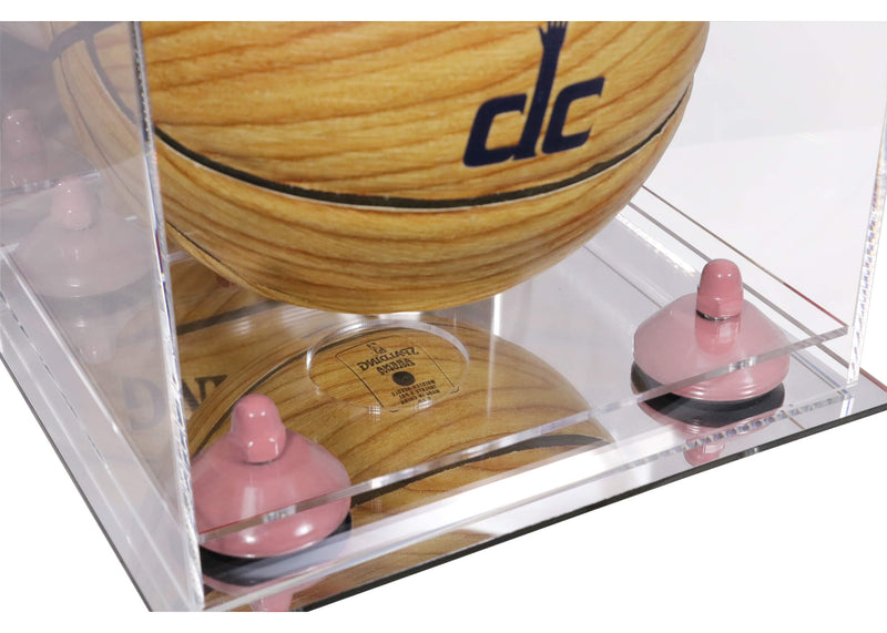 Acrylic Mini - Miniature (not Full Size) Basketball Display Case Mirror Wall Mounts (A015/B03)