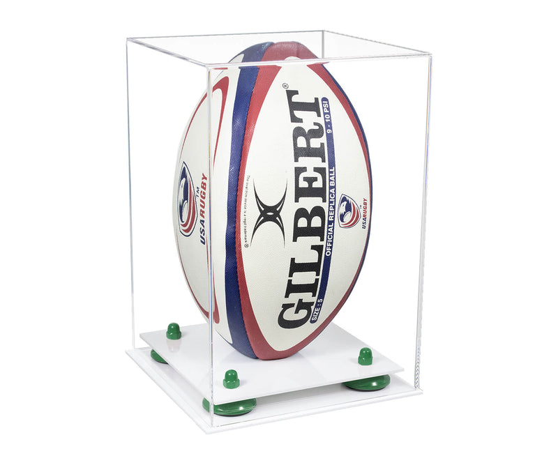 Acrylic Rugby Ball Display Case Vertical - Clear (A060/B42)