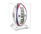 Acrylic Rugby Ball Display Case Vertical - Clear (A060/B42)