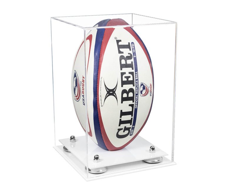 Acrylic Rugby Ball Display Case Vertical - Clear (A060/B42)