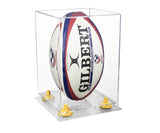 Acrylic Rugby Ball Display Case Vertical - Clear (A060/B42)